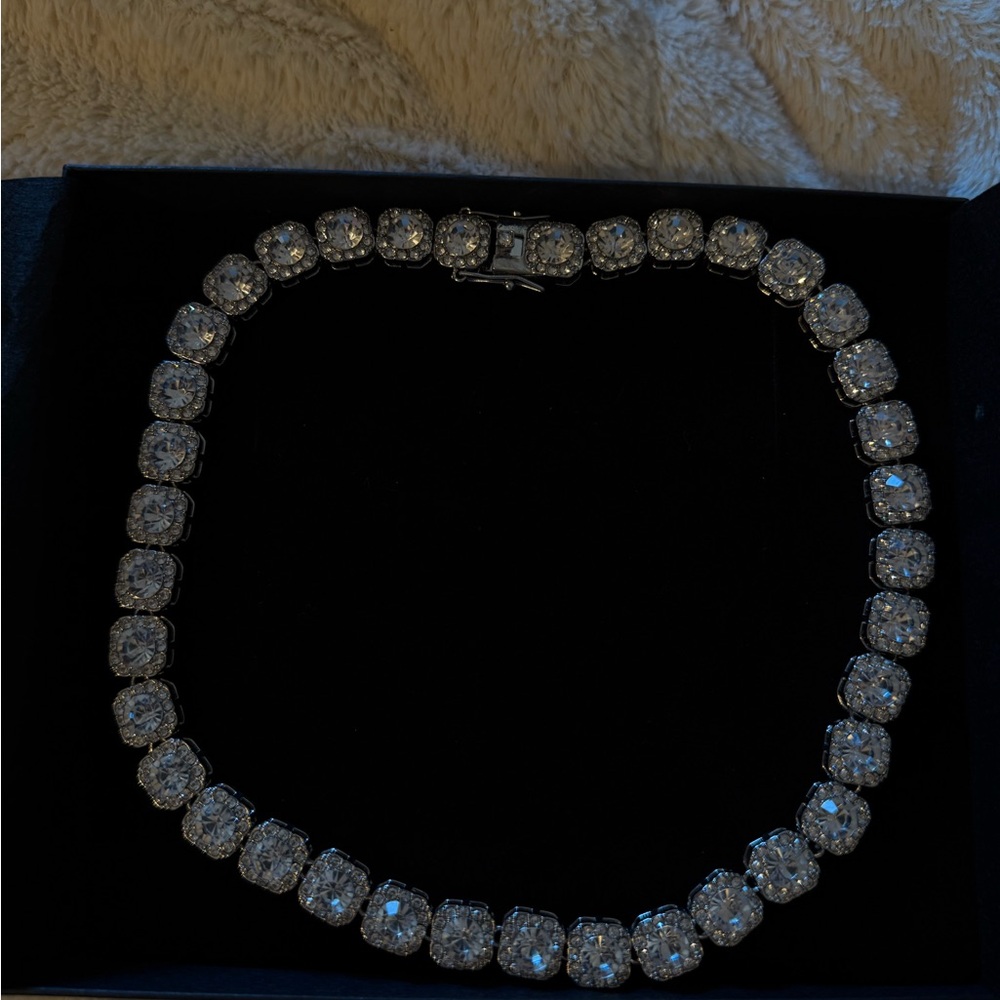 Radiant Silver Crystal Necklace